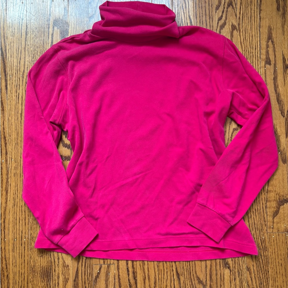 Bright Pink Turtleneck Sweater